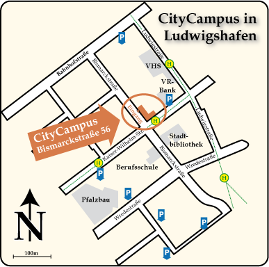 Lageplan CityCampus Ludwigshafen